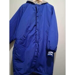 Vintage Kentucky Jacket Factory Coat Varsity Style Hooded Blue White Medium READ